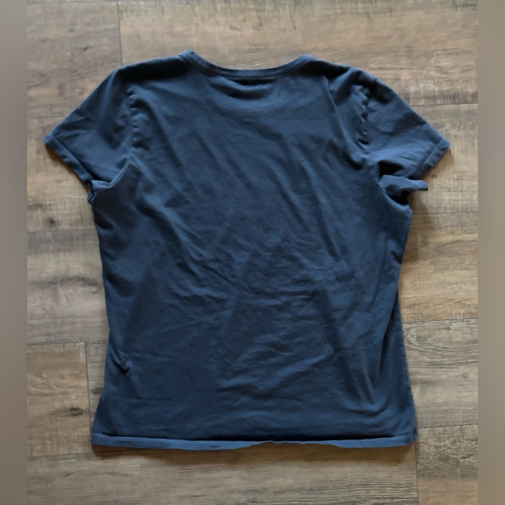 Life is good crusher-lite womens size XL blue count your blossoms v-neck t-shirt - Picture 5 of 8